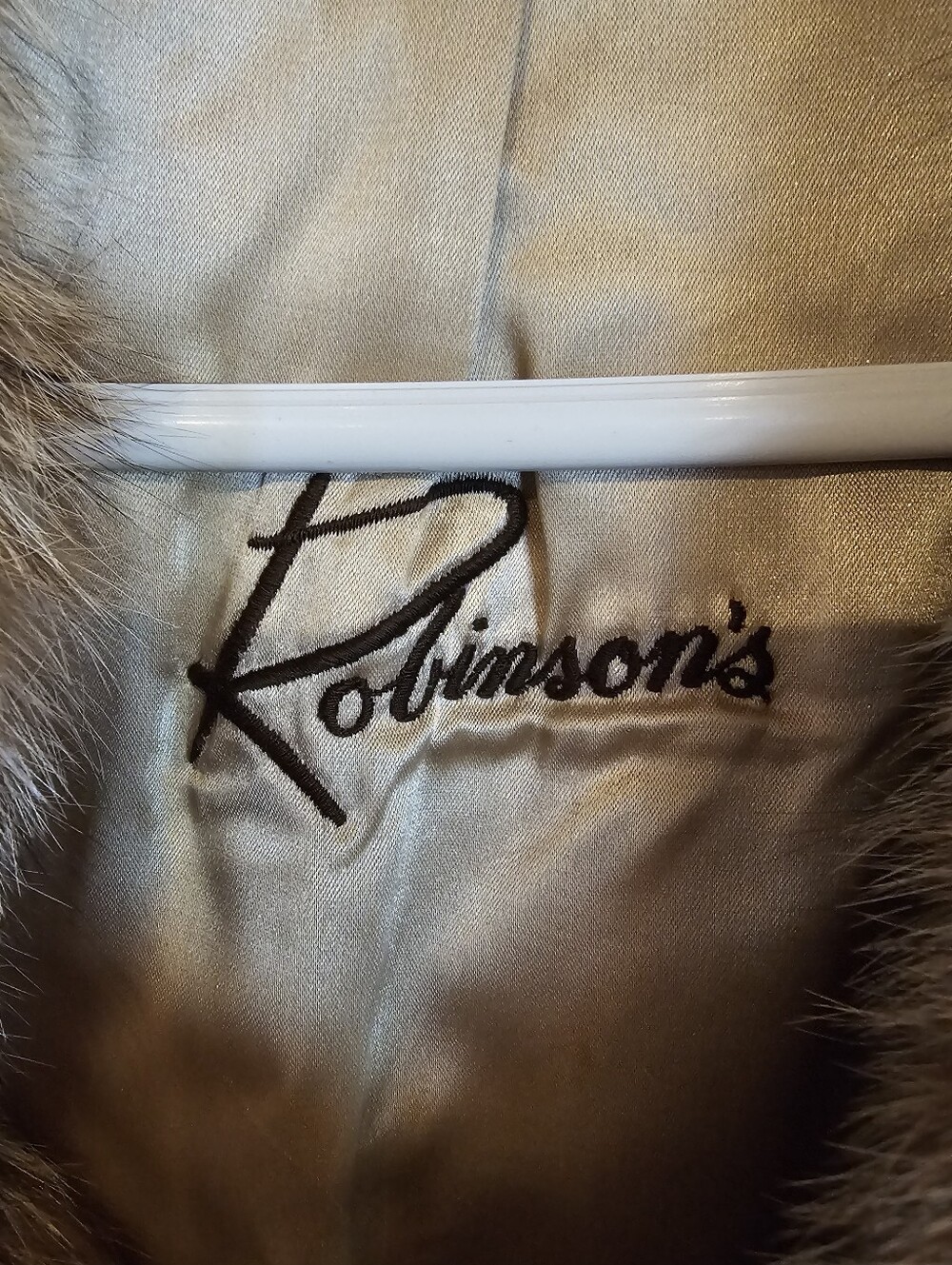 Vintage Robinson's Genuine Wild Fur & Fox Collar Coat | M.J. Monogram Mcm - Picture 5 of 15